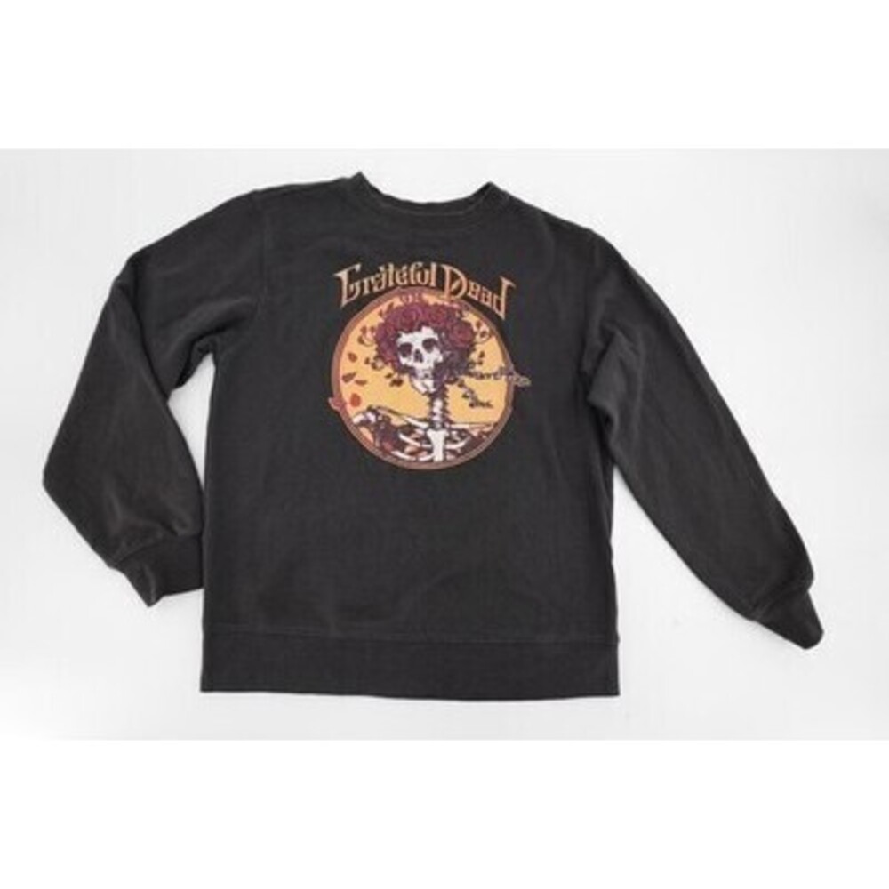 Grateful Dead Sweatshirt Adult Small Black Skull Roses Band Graphic Pullover